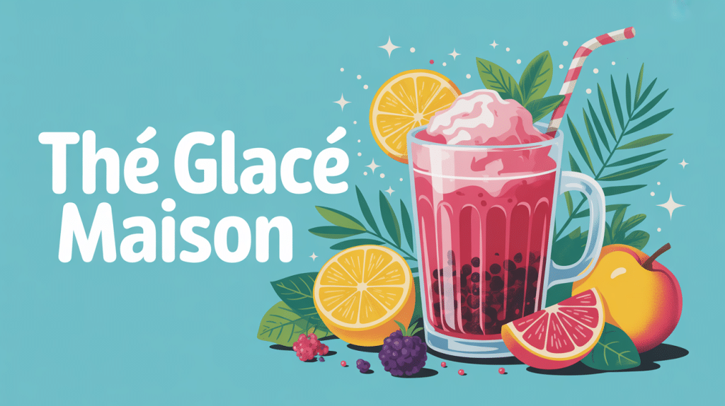 comment faire du thé glacé maison en été avec fruits frais et glaçons