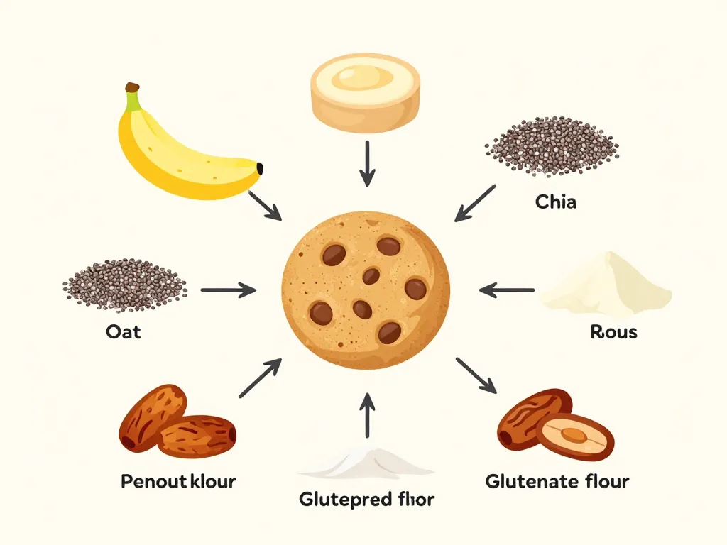 substitutions healthy cookie flocon d'avoine beurre de cacahuete