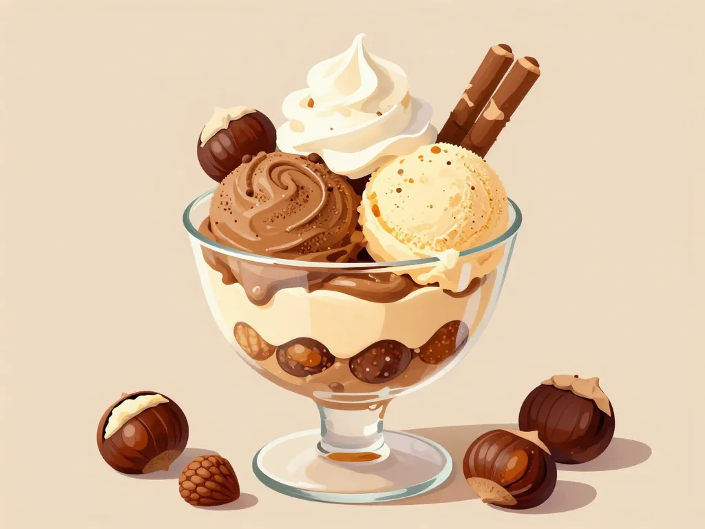 coupe ardechoise traditionnelle avec glace marrons chantilly