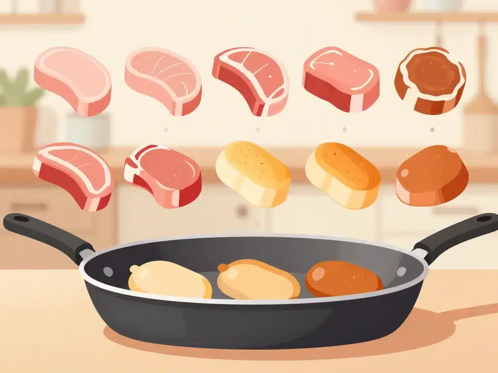 Schéma durée cuisson idéale temps de cuisson paupiettes de porc à la poêle