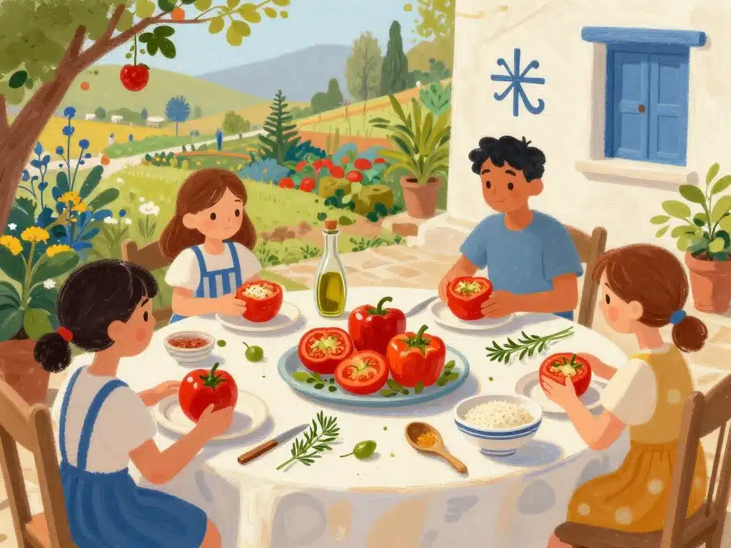 gemista ingrédients frais tomates poivrons riz