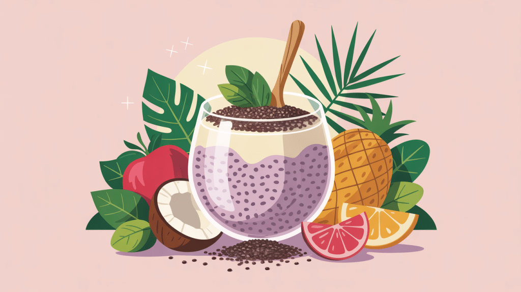 pudding graine de chia lait de coco petit déjeuner sain