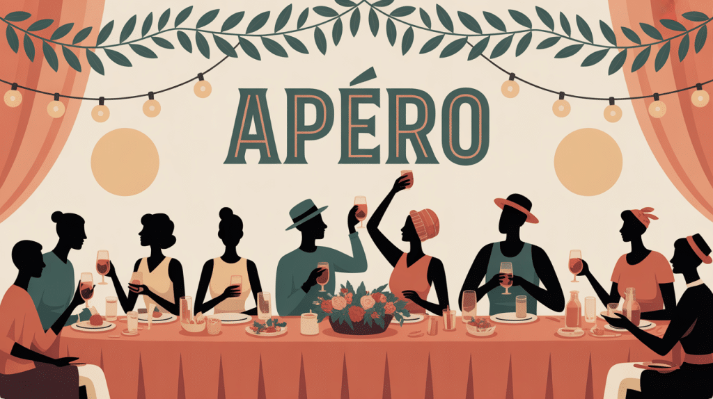 Illustration lapero table partagée ambiance chaleureuse