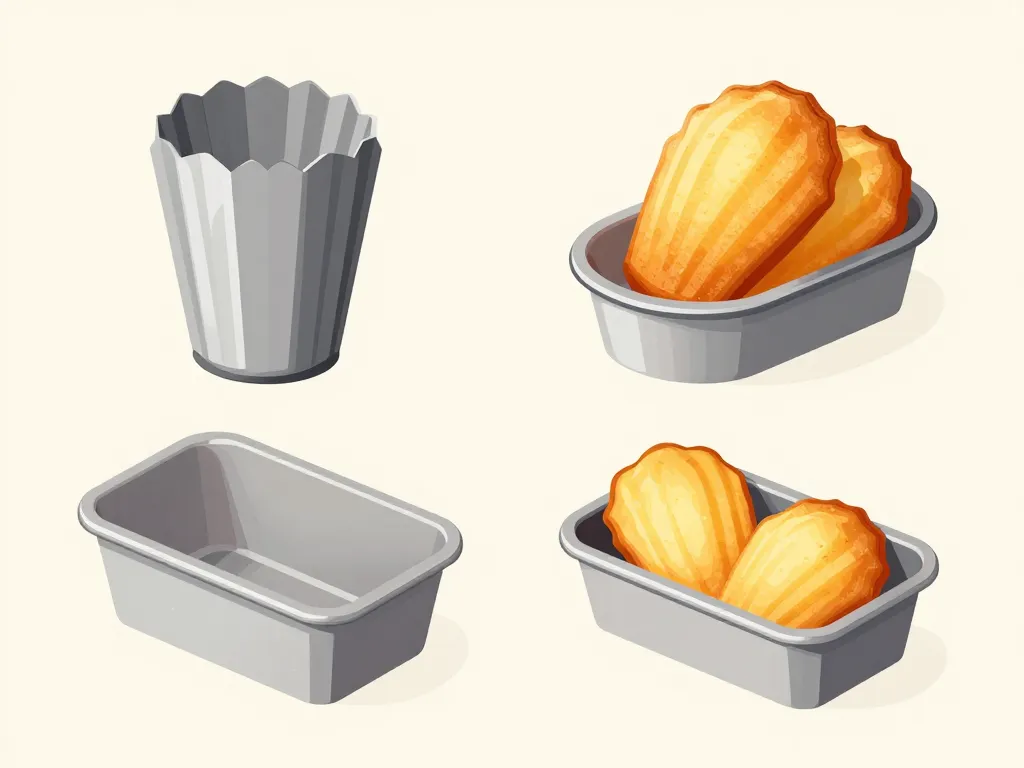 moule financier, madeleine et mini-cake comparaison formes