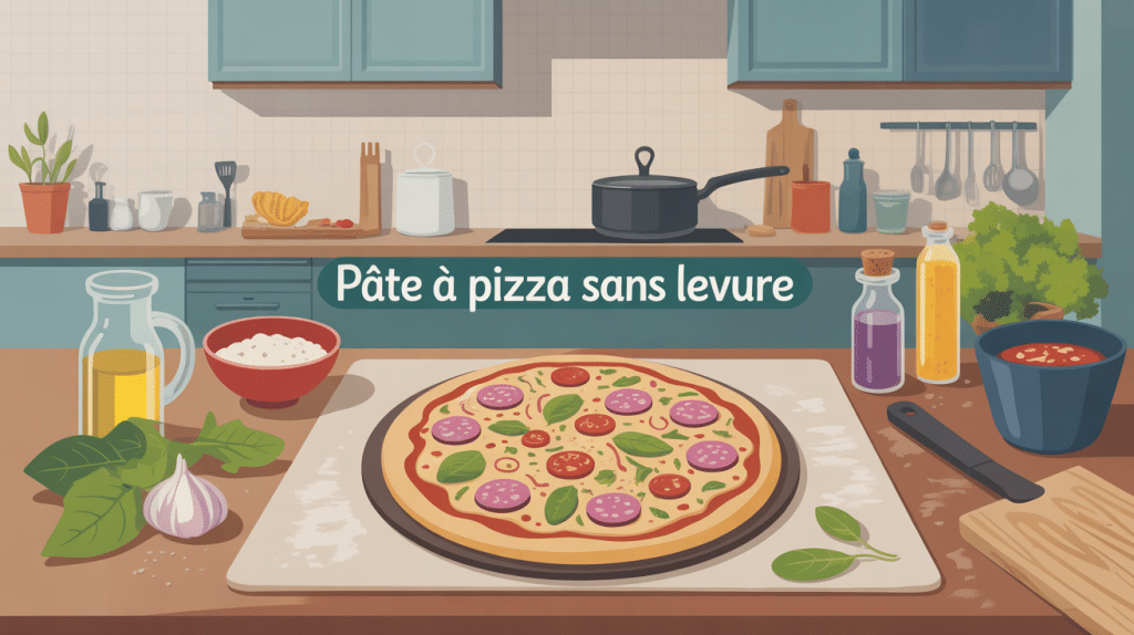 pate a pizza sans levure preparation rapide ambiance cuisine moderne