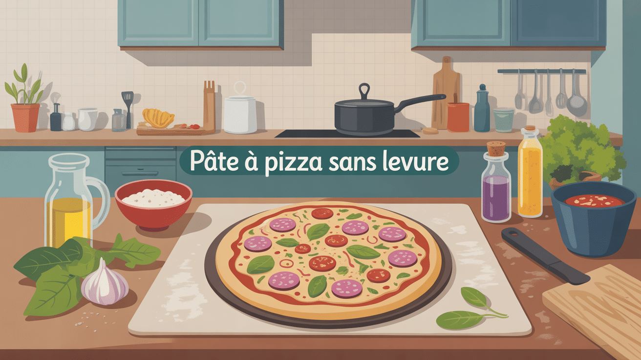 pate a pizza sans levure preparation rapide ambiance cuisine moderne