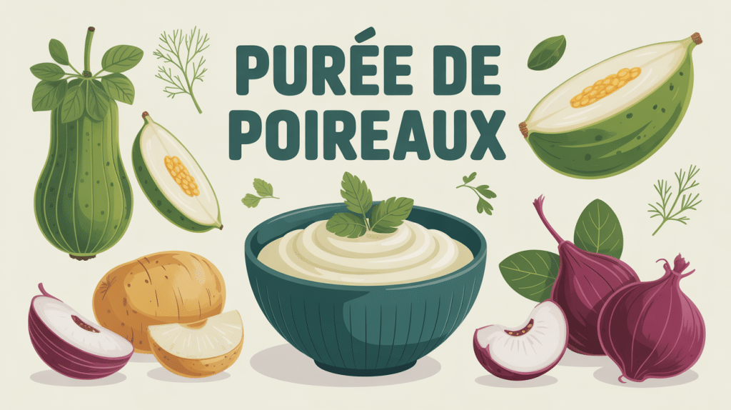 purée de poireaux bol, poireaux frais et pommes de terre