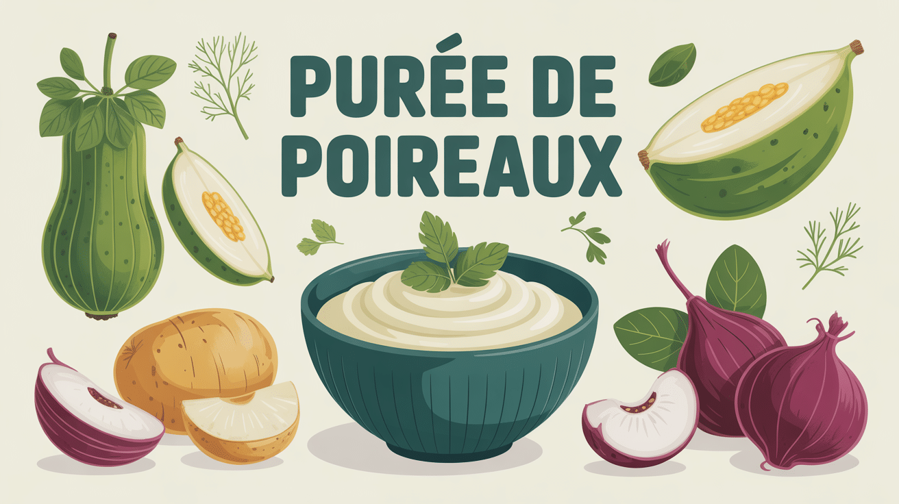 purée de poireaux bol, poireaux frais et pommes de terre