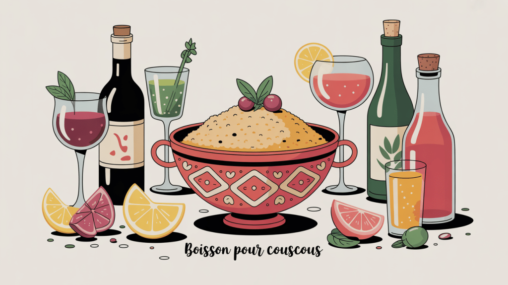 que boire avec un couscous illustration couscous et boissons festives
