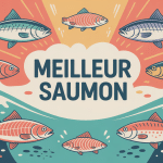 Quel est le meilleur saumon différents types en illustration colorée