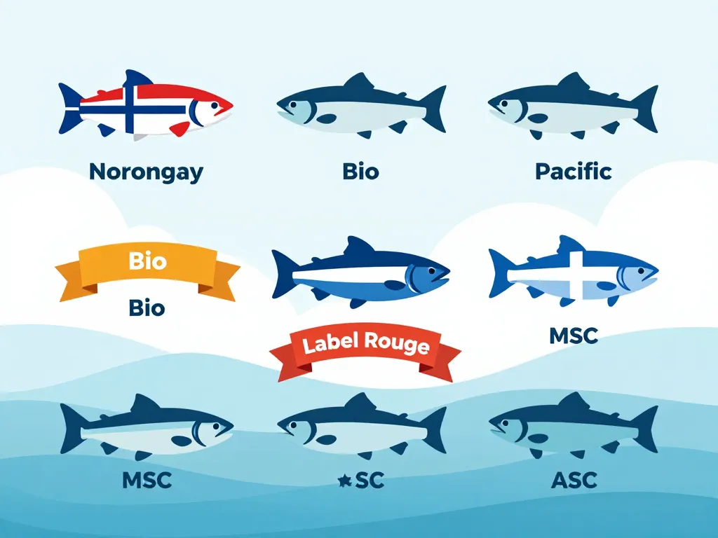 Quel est le meilleur saumon illustration origines et labels