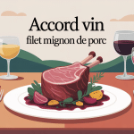 Quel vin avec un filet mignon de porc, image élégante d'accord vin