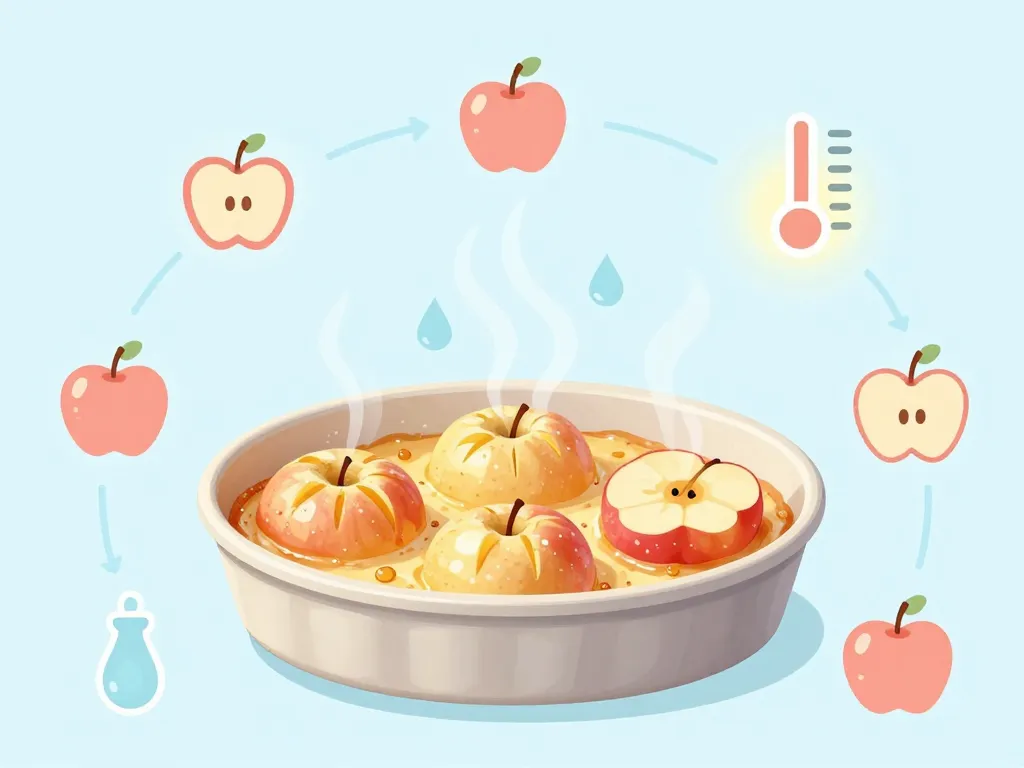 Astuces cuisson recette pomme au four cannelle visuel explicatif