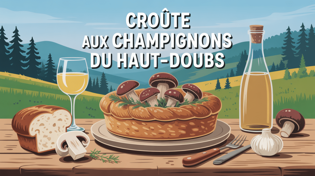 illustration montagnarde vrai recette croûte aux champignons du haut-doubs