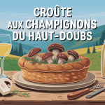 illustration montagnarde vrai recette croûte aux champignons du haut-doubs