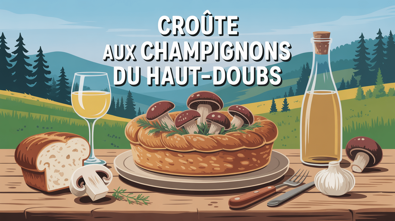 illustration montagnarde vrai recette croûte aux champignons du haut-doubs