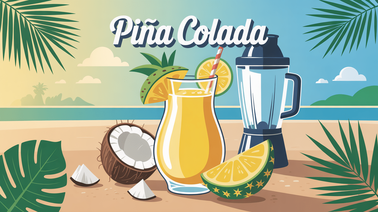 Vrai recette piña colada image ambiance cocktail tropicale