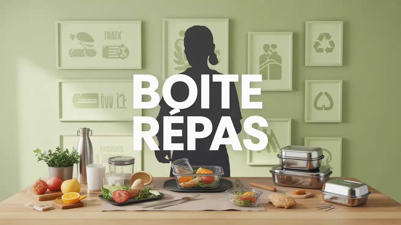 Illustration boite repas santé économie écologie