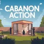 cabanon Action moderne dans jardin convivial avec ciel bleu