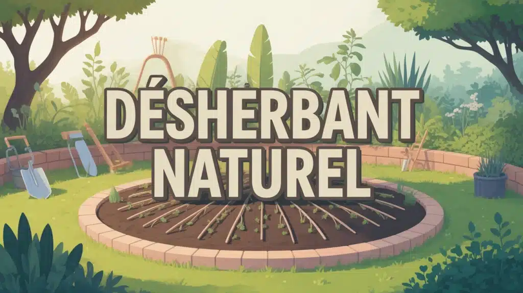 illustration désherbant naturel jardin racines en coupe