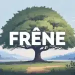 Illustration vectorielle d'un frêne majestueux en paysage naturel