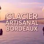 illustration glacier artisanal Bordeaux sur les quais en été