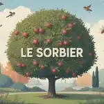 Le sorbier avec ses baies rouges en automne dans un jardin européen