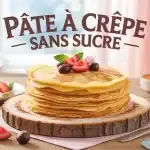 pile de crêpes dorées pâte à crêpe sans sucre