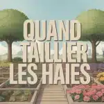 illustration vectorielle jardin haies taillées quand tailler les haies