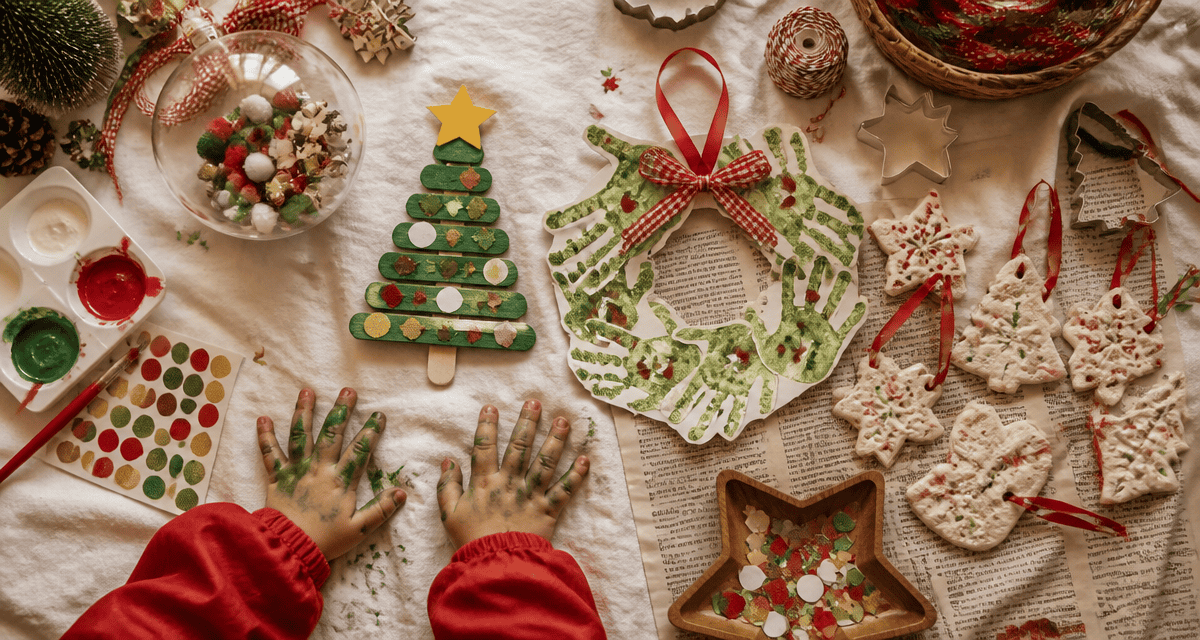 bricolage de noël pour petit de 2 ans sur table