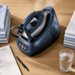 centrale vapeur comparatif sur table avec chemises et checklist