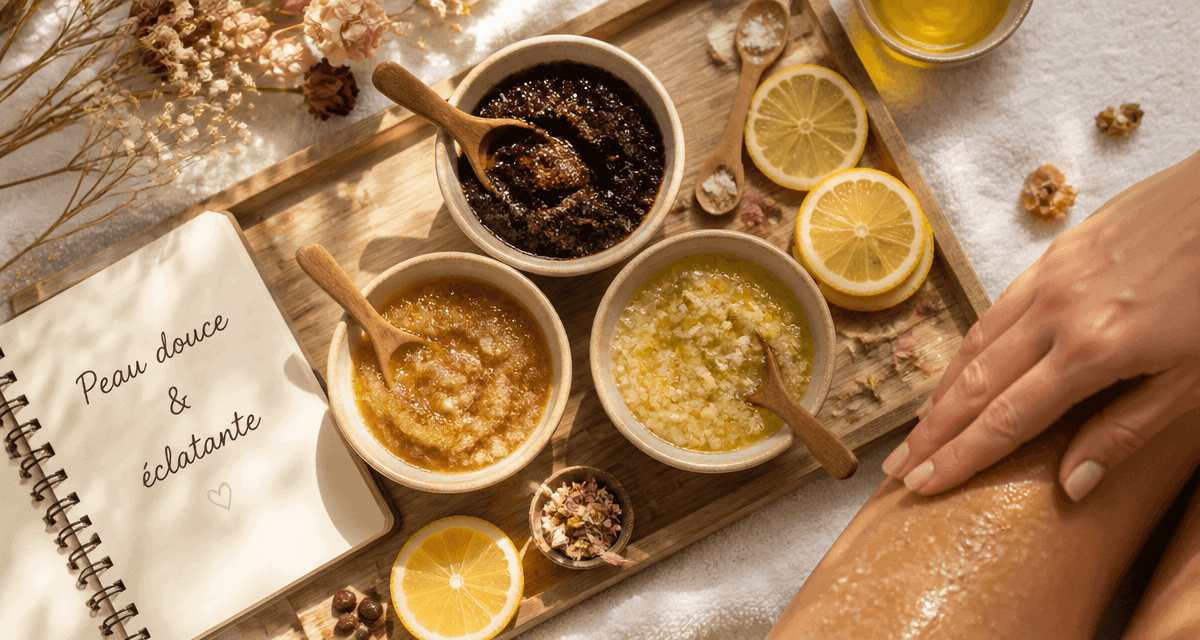 comment faire un gommage corps maison bol ingrédients naturels