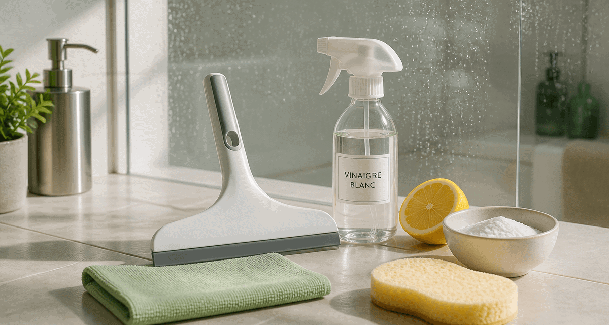 Enlever le calcaire sur les parois de douche avec vinaigre citron bicarbonate