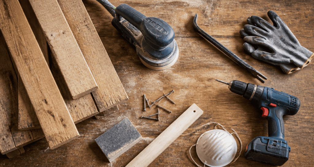 fabriquer meuble palette outils sur établi