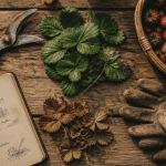 faut il couper les feuilles des fraisiers avant l'hiver sécateur feuilles panier