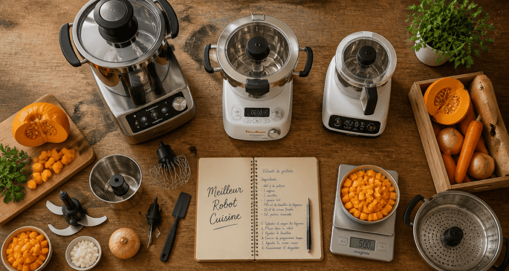 meilleur robot cuisine trois modèles accessoires plan de travail