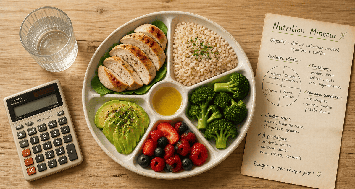 Nutrition perdre du poids assiette équilibrée