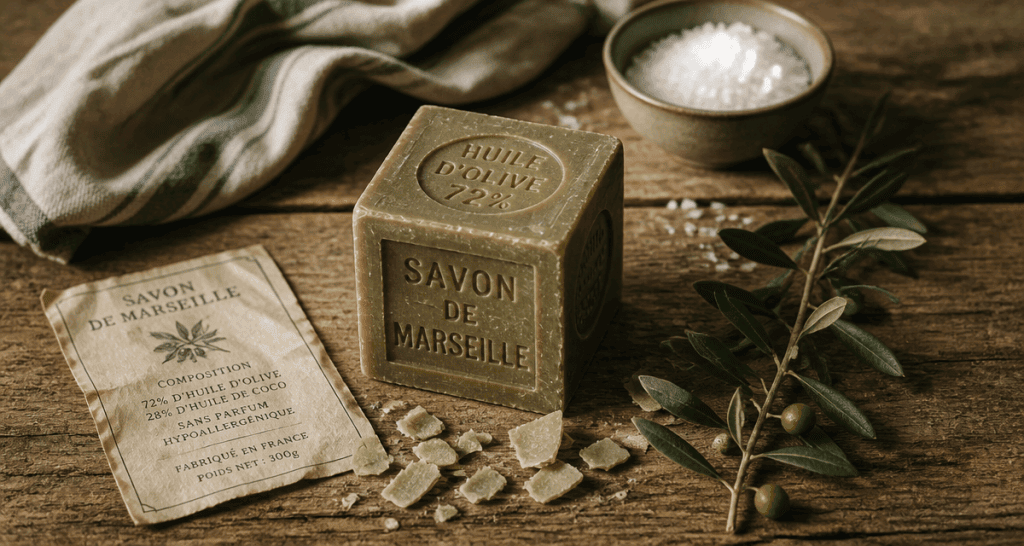 Ou trouver du vrai savon de Marseille, savon authentique sur table