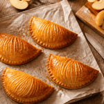 recette avec de la pate feuilletee chaussons aux pommes sortis du four