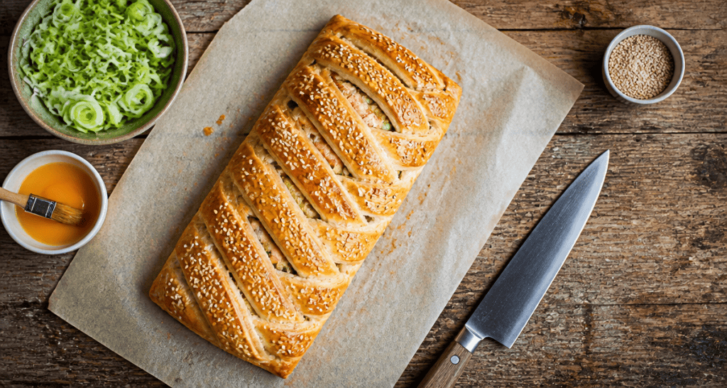 recette feuilleté salé saumon poireaux
