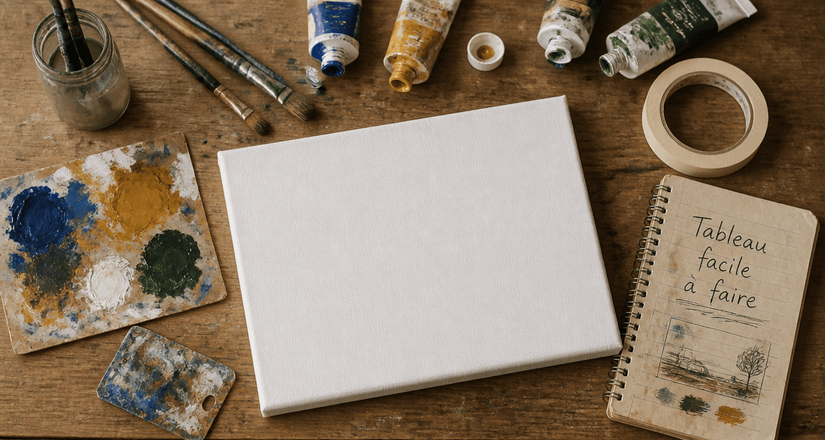 tableau facile à faire matériel débutant sur table
