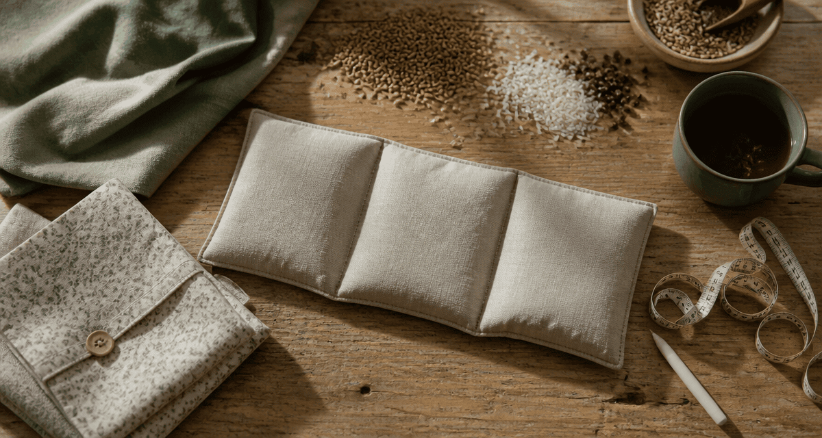 tuto bouillotte sèche 3 compartiments sur table couture