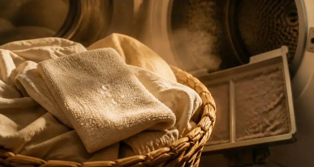 Astuce bonne odeur sèche-linge : draps frais au parfum de lavande