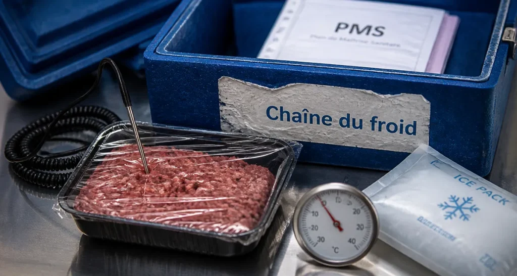 Chaîne du froid viande : sonde et température à 4°C