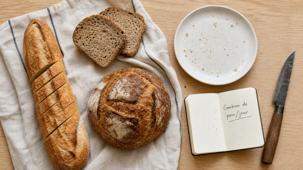Combien de pain par jour : baguette, pain complet et levain