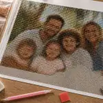 diamond painting personnalisé en cours photo famille