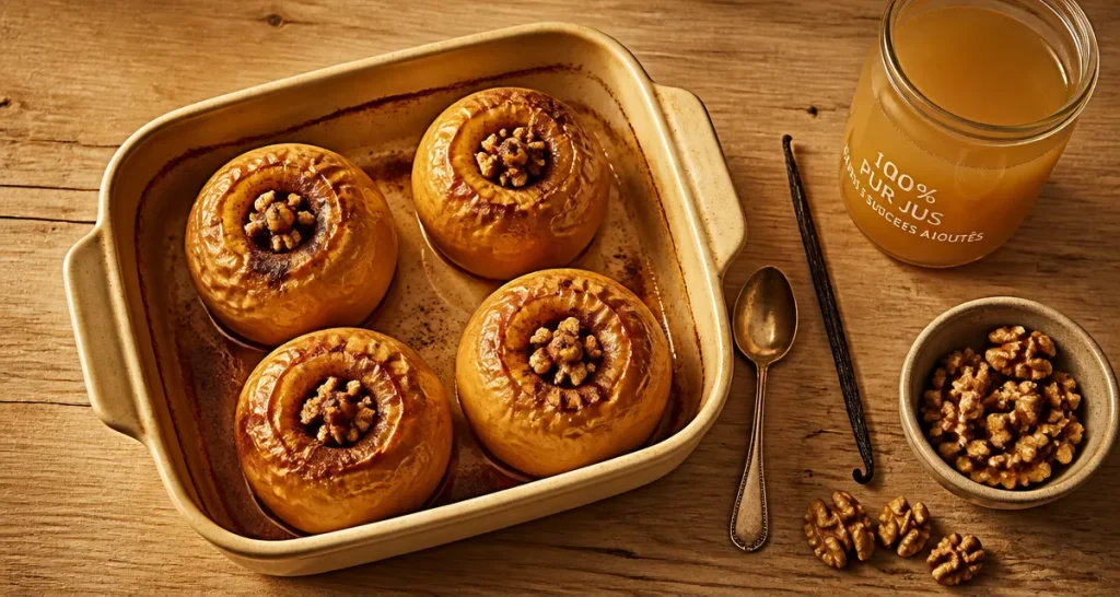 Pommes au four sans sucre à 180°C, pommes brunes et cannelle