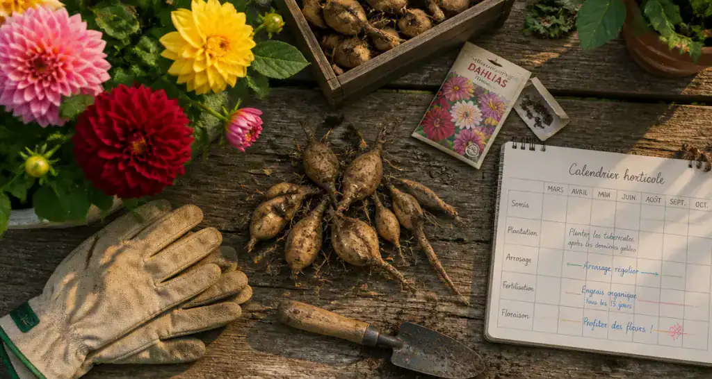 quand planter les dahlias en pleine terre tubercules et outils