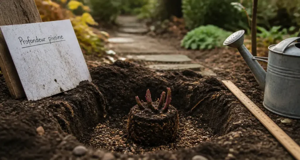Quand planter pivoine : motte en fosse prête