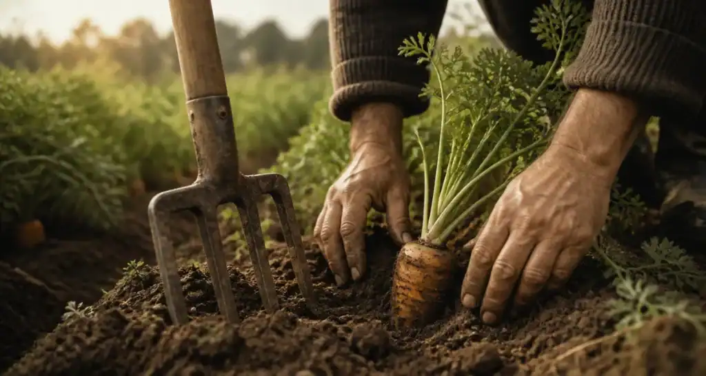 Quand recolter les carottes : enlever la terre sans briser les racines